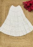 White cotton long skirt